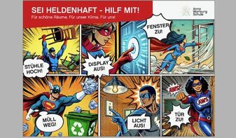 Bild mit Superhelden als Screenhintergrung - Stühle hoch, Licht aus und Tür zu!