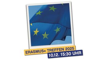 Teaserbild mit Erasmus+ Fahne