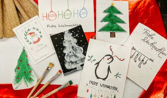 Teaser-Bild mit Weihnachtskarten mit Weihnachtsmotiven