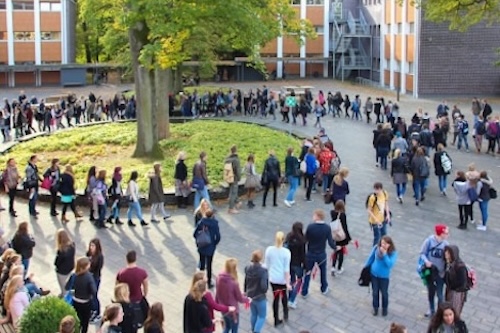 Header Bild Beratung - Blick auf den Schulhof